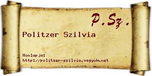 Politzer Szilvia névjegykártya