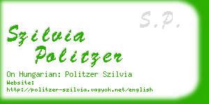 szilvia politzer business card